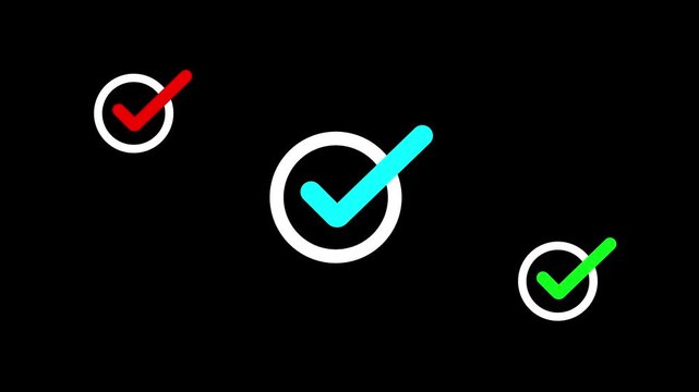 Business performance checklist, digital online checklist survey, Check marks on checklist and Filling online form or answering questions. Motion graphics of check mark concept