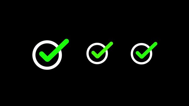 Business performance checklist, digital online checklist survey, Check marks on checklist and Filling online form or answering questions. Motion graphics of check mark concept