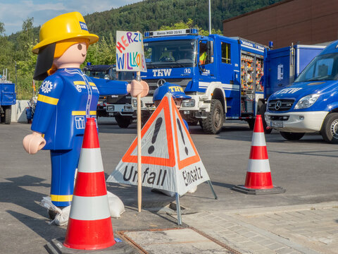 open day at a THW Station. The THW is the federal civil protection organisation of Germany
