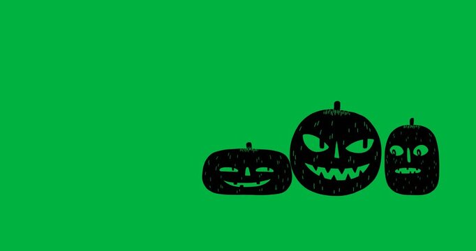 Halloween digital illustration features a scary carved pumpkin on a white background.
