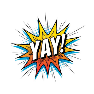 Comic Book Style "YAY!" Exclamation Burst