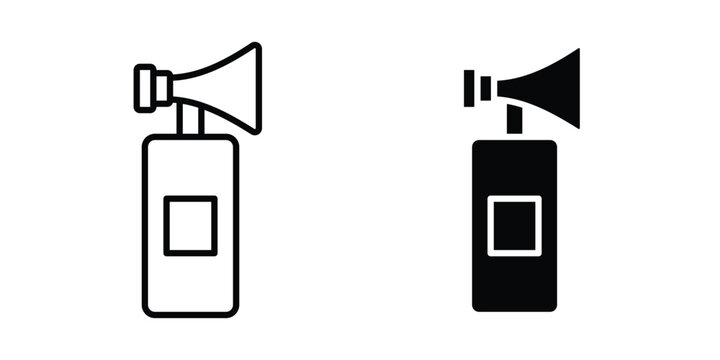 Air horn icon vector logo. icons in solid, editable strokes.