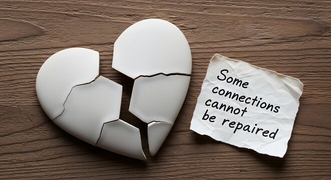 Broken Heart Symbolizing Lost Connections and Irreparable Relationships
