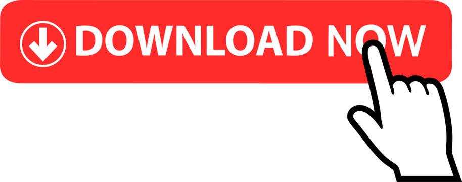 download now call to action icon in red black and white for shopping website or design in verctor illutration