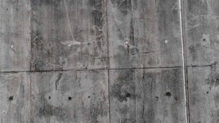 Detailed View of a Rough Concrete Wall with Stains and Form Lines © yashis007