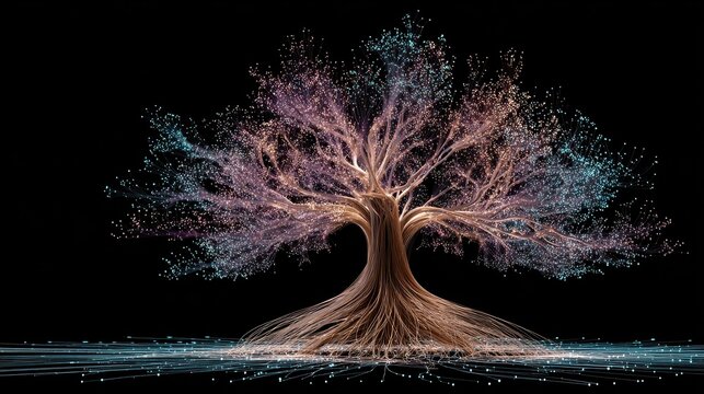 A tree with many branches and branches in the shape of a tree