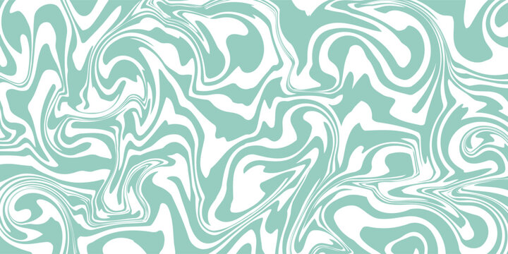 Groovy hippie 70s backgrounds. Waves, swirl, twirl pattern. Twisted and distorted vector texture in trendy retro psychedelic style. Y2k aesthetic.