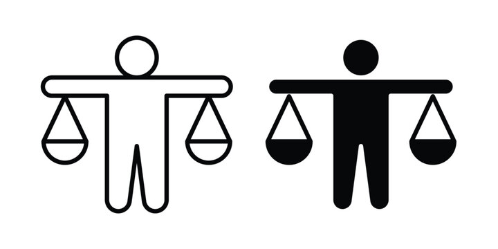 Ethics icon vector logo. icons in solid, editable strokes.