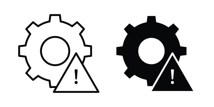 Failure icon vector logo. icons in solid, editable strokes.