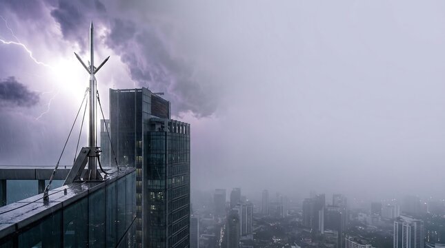 Tropical Monsoon Sky & Lightning Rod