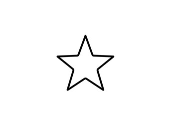 Obraz premium Star icon for rating, review, and feedback, minimalist vector symbol