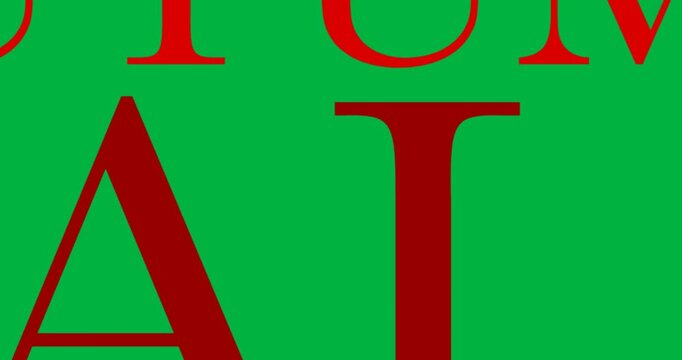 Digital animation of red autumn sale text against black background