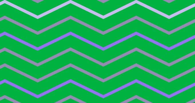 Digital animation of purple chevron design in seamless pattern against black background