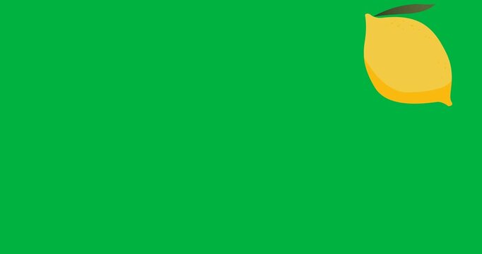 Digital animation of multiple lemon icons falling against black background