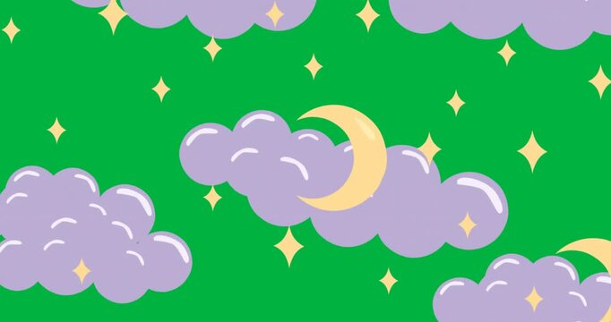 Digital illustration celebrates Halloween with a spooky night sky scene.