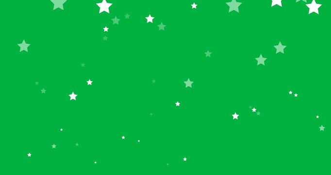 Digital animation of multiple stars icons falling against black background