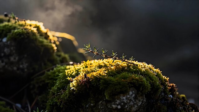 close up of moss