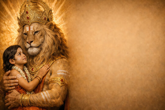 Divine celebration of Lord Vishnu Avtar Narasimha Jayanti festival symbolizing protection victory of good over evil devotion spirituality blessings