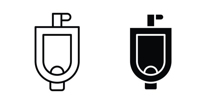 Urinal icon vector logo. icons in solid, editable strokes.