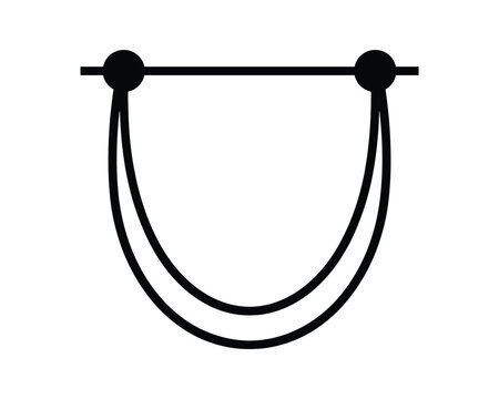 Double catenary curve design with hanging element vector