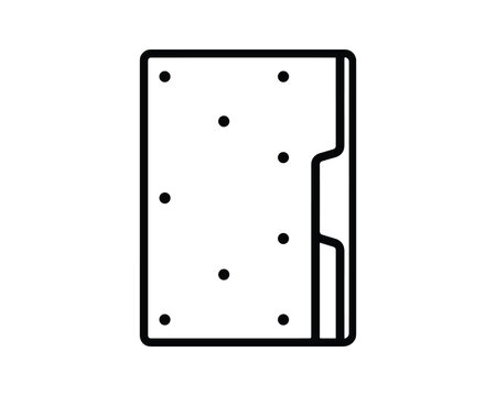 Drywall board vector illustration with round dot details and side tabs