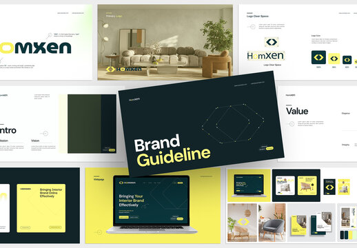Modern Interior Brand Guideline Presentation Layout