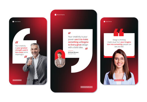 Modern Instagram Quote Post Template with Business Testimonial Design