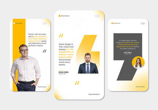 Modern Yellow Quote Social Media Story Template