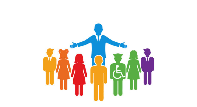 Diverse People Group Unity Concept.