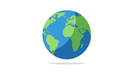 Fototapeta premium Illustrated earth globe on white background representing global concept