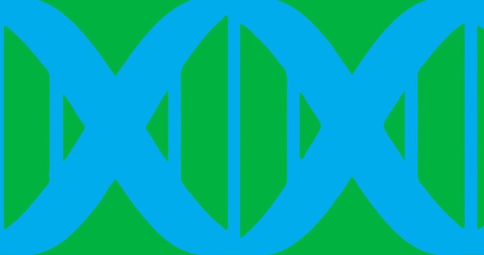 Digital animation of blue dna structure against black background