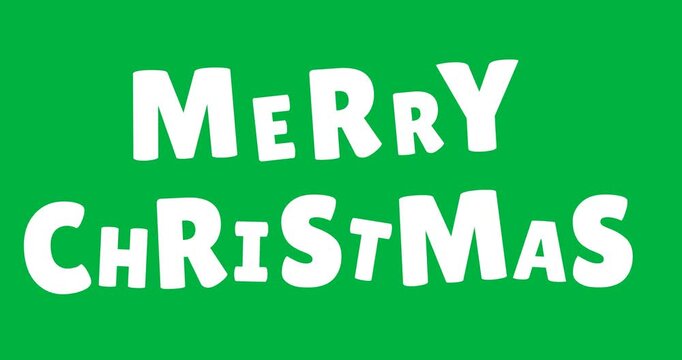 Digital animation of merry christmas text banner against black background