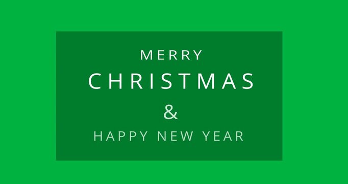 Digital animation of merry christmas and happy new year text banner against black background