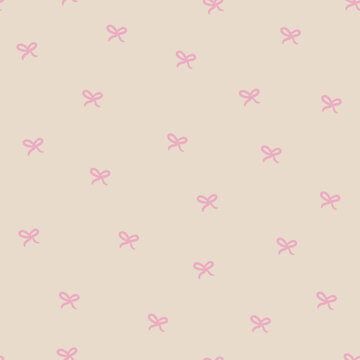 Tiny coquette bows - seamless surface pattern print