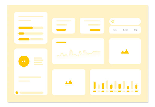 Minimal Dashboard UI Wireframe Design