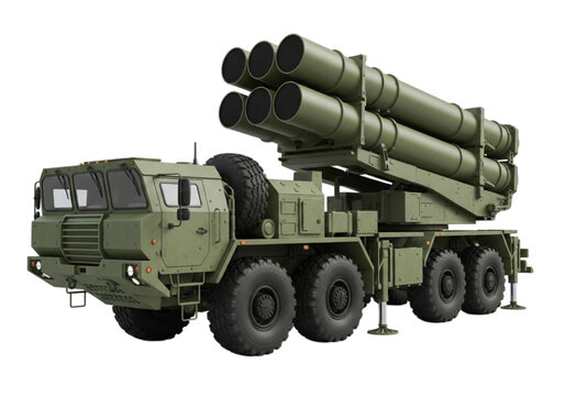 Powerful self-propelled multiple rocket launcher system, a modern military vehicle ready for strategic defense and ground attack operations with advanced artillery capabilities