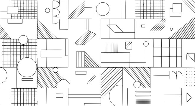 Abstract geometric seamless pattern hipster modern vector print background design