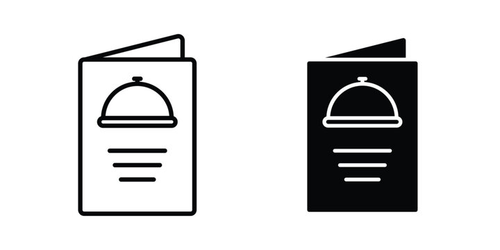 Menu icon editable vector pack. Black flat and line symbols