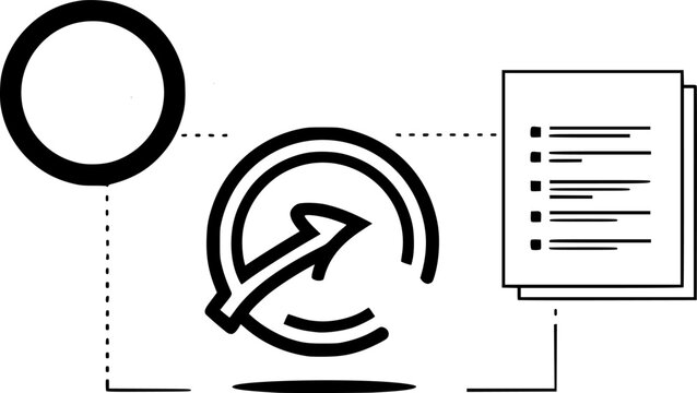 Main point highlight and important summary note for learning insight and information conclusion symbol featuring a simple black line art key takeaway pictogram &ndash; Black Vector Illustration
