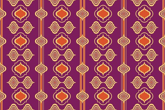 Abstract folk art, geometric patterns, fabric, yellow and red lines, printed patterns, art, discontinuous tribal patterns, covers, prints, wallpapers, carpet design, product patterns.