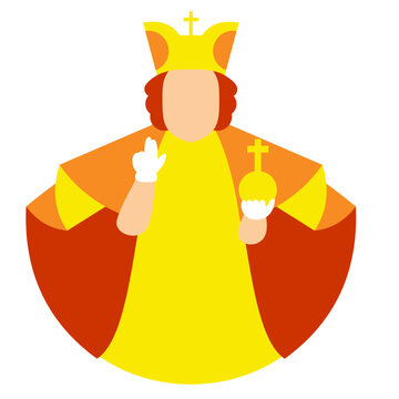 Flat minimal Sinulog Sto. Ni&ntilde;o icon with clean lines and simple modern style