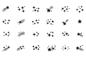 Fototapeta premium Star icons. Twinkling stars. Sparkles, shining burst. sparkle star set. sparkle icons collection. collection of star icons in vector, shining icons, shiny, sparkling vector set