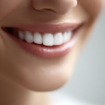 Beautiful young woman smile white healthy teeth dentistry care concept close up