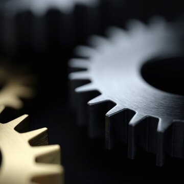 Gear settings icon configuration system control concept render