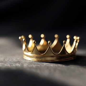 Luxury golden crown royal king symbol isolated wealth power monarchy concept 3d render