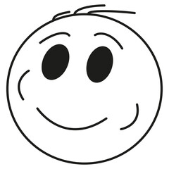Obraz premium Happy face icon. Downward mouth symbol. Unhappy emoji figure. Vector expression element