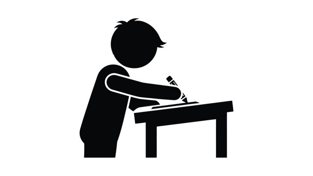 a person writing on a desk.