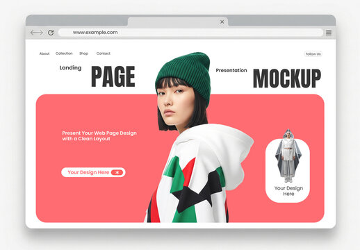 Website Landing Page Mockup