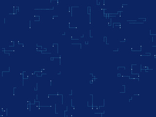 Obraz premium Technology Circuit Lines Neon Glow Dark Background Vector
