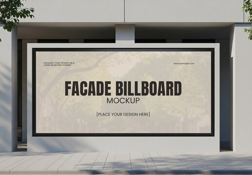 Building Facade Billboard Mockup